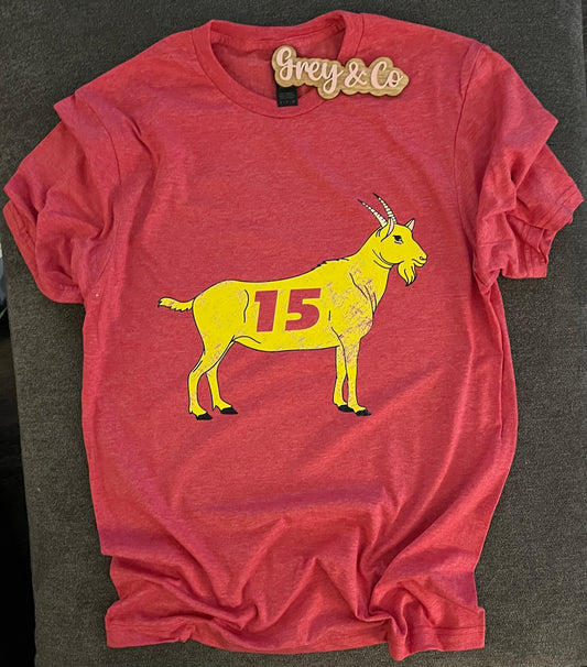 Patrick Mahomes Goat #15 Tee